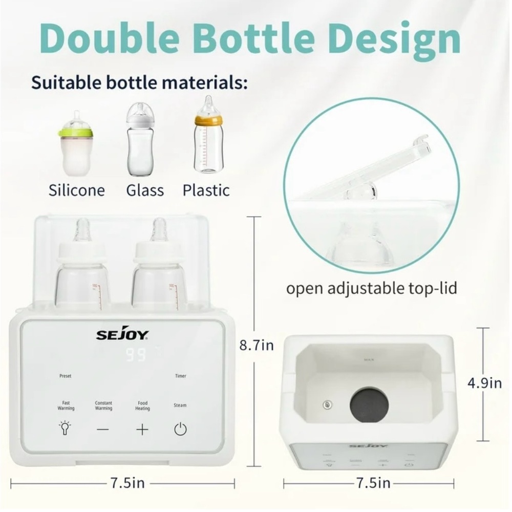 Sejoy White Baby Bottle Warmer and Sterilizer - Picture 8 of 11